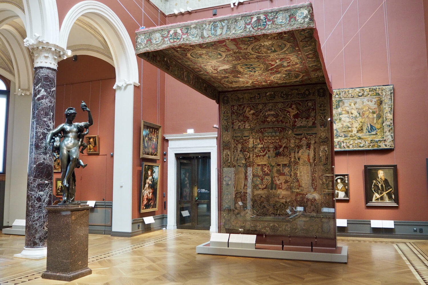 Švédsko Stockholm národní muzeum tapiserie Rudolf II 